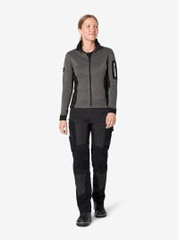 Damen Fleecejacke Marieke anthrazit-schwarz